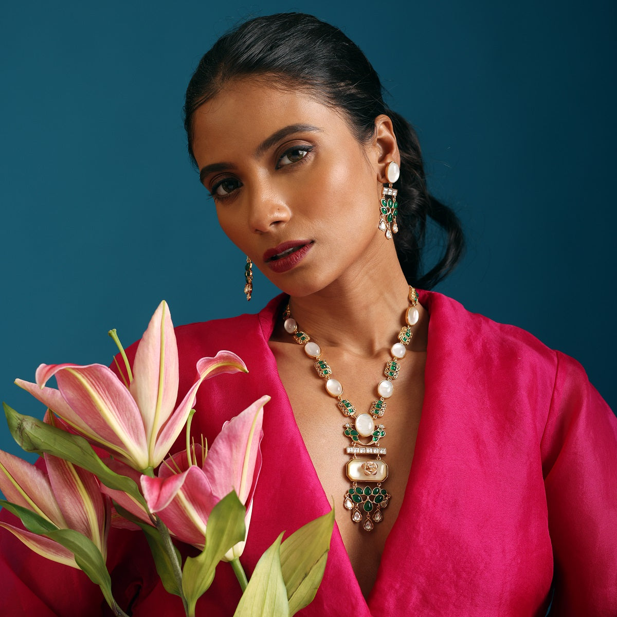 White Blossom Garden Long Set