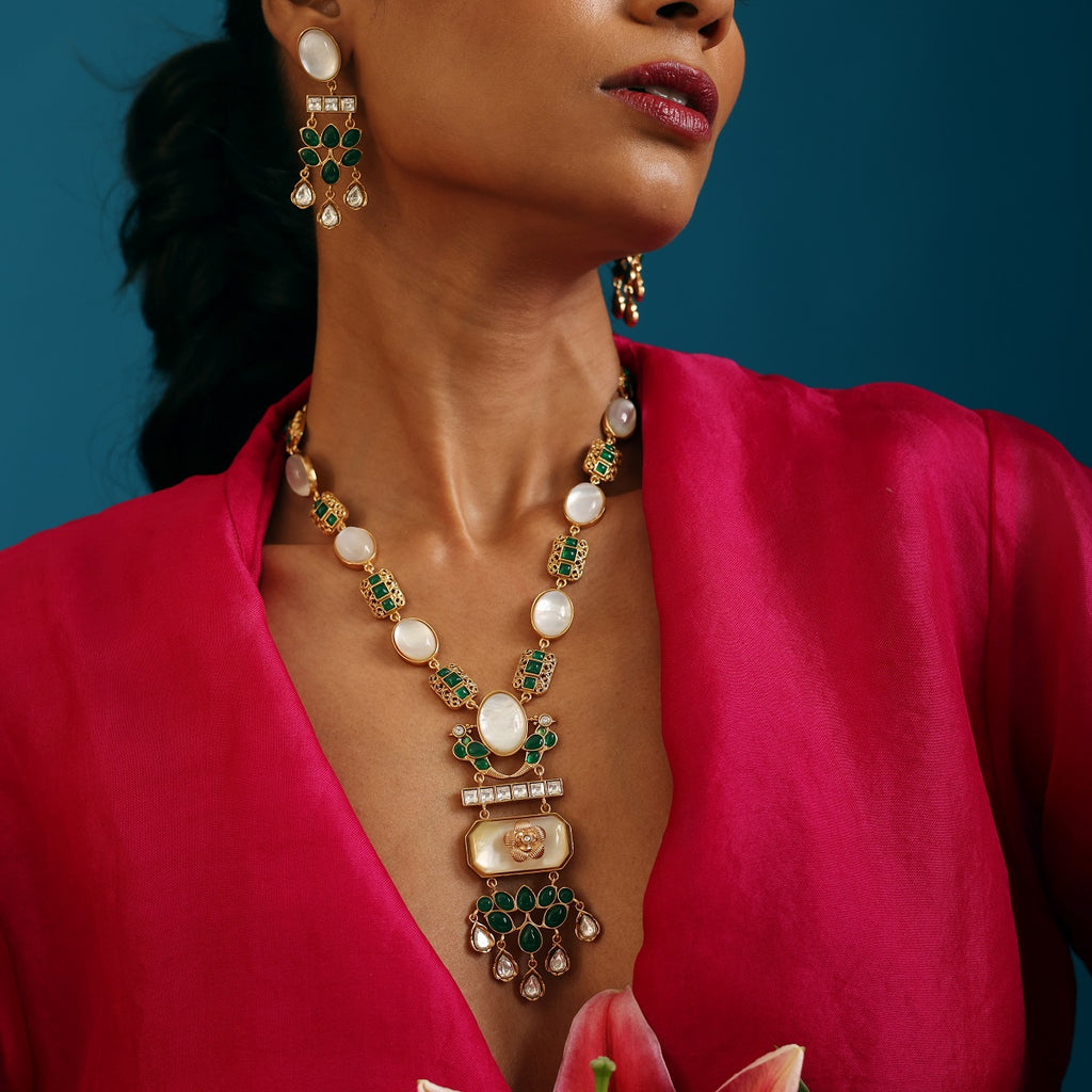 White Blossom Garden Long Set