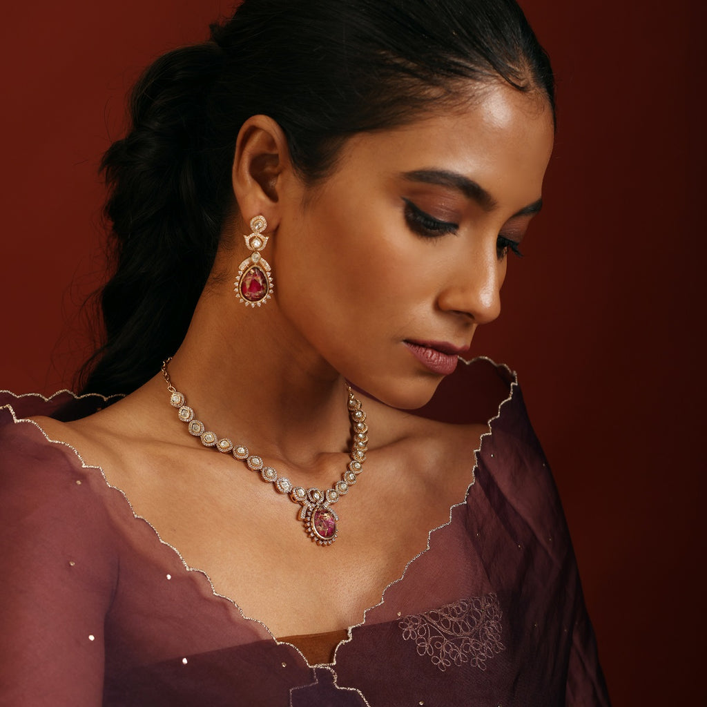 Wine Blossom Stone Set