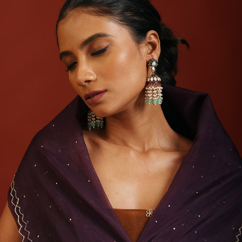 Multicoloured Pearl Jhumka