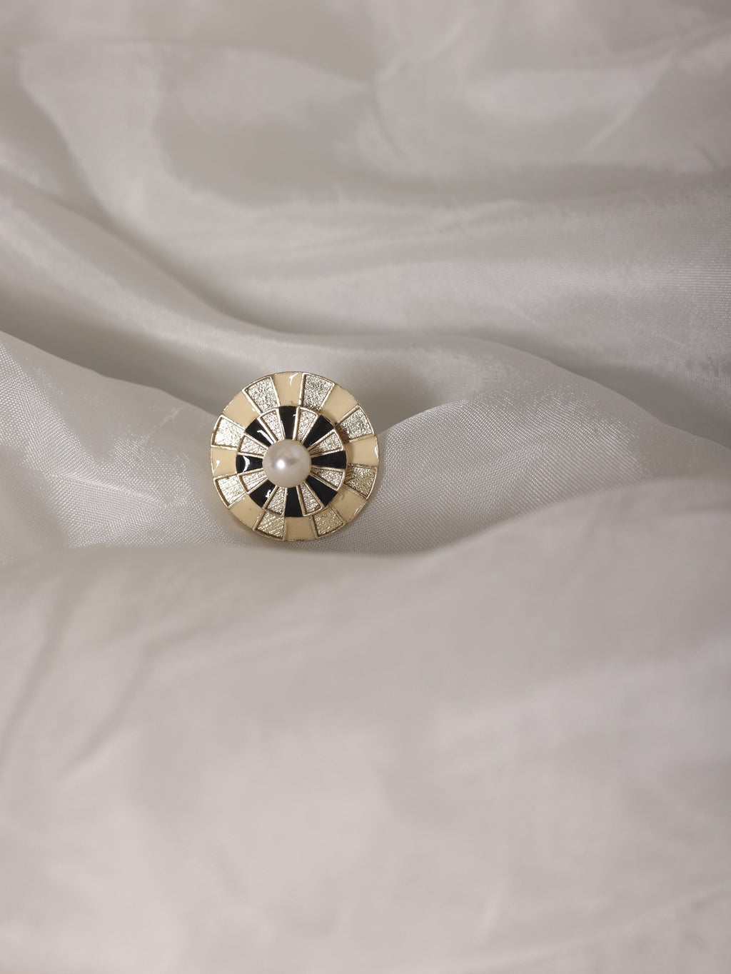 Black & Gold Pearl Ring