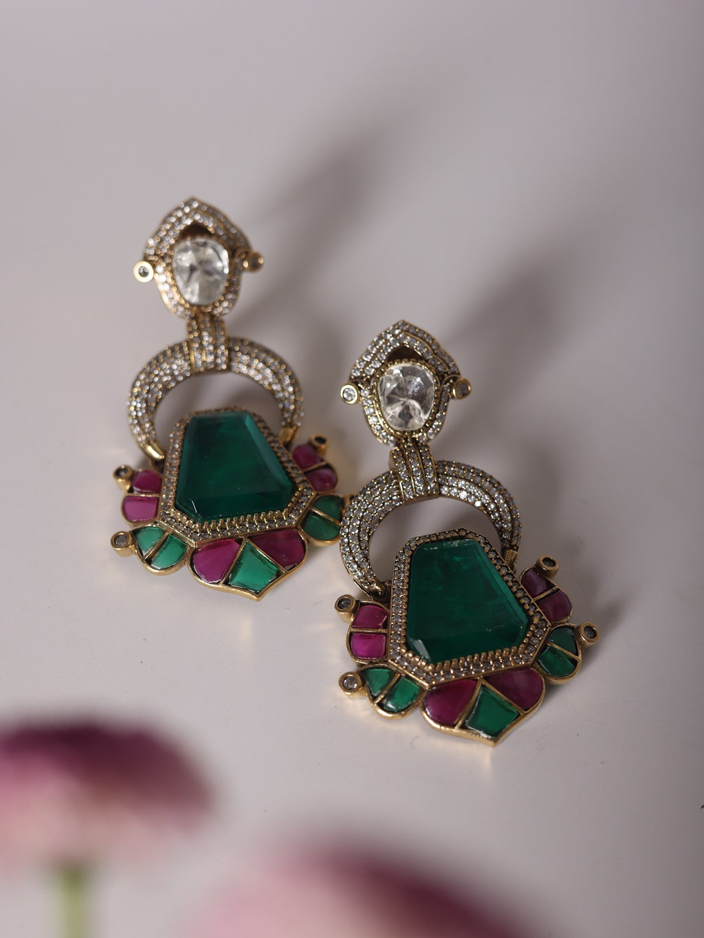 Emerald-Ruby Dew Drops