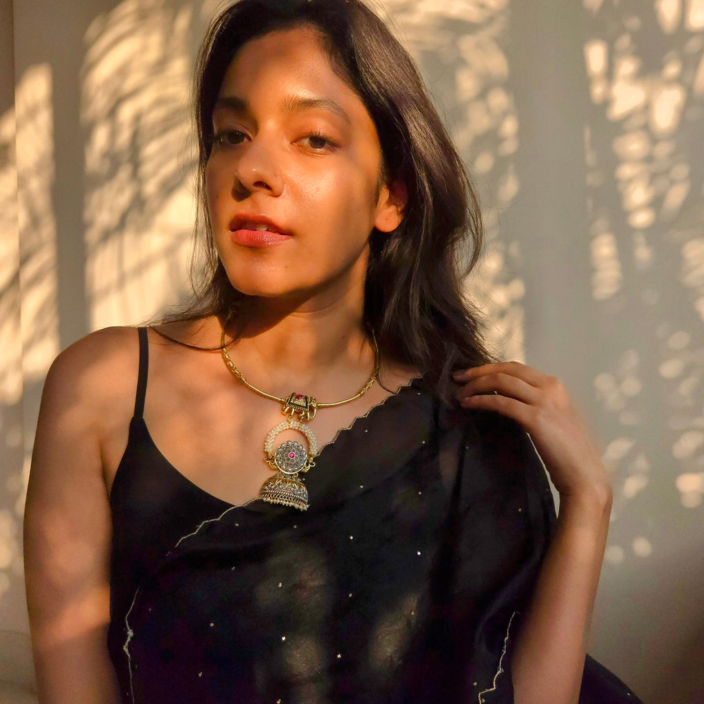 Elephant Dual-Tone Handcrafted Hasli Set