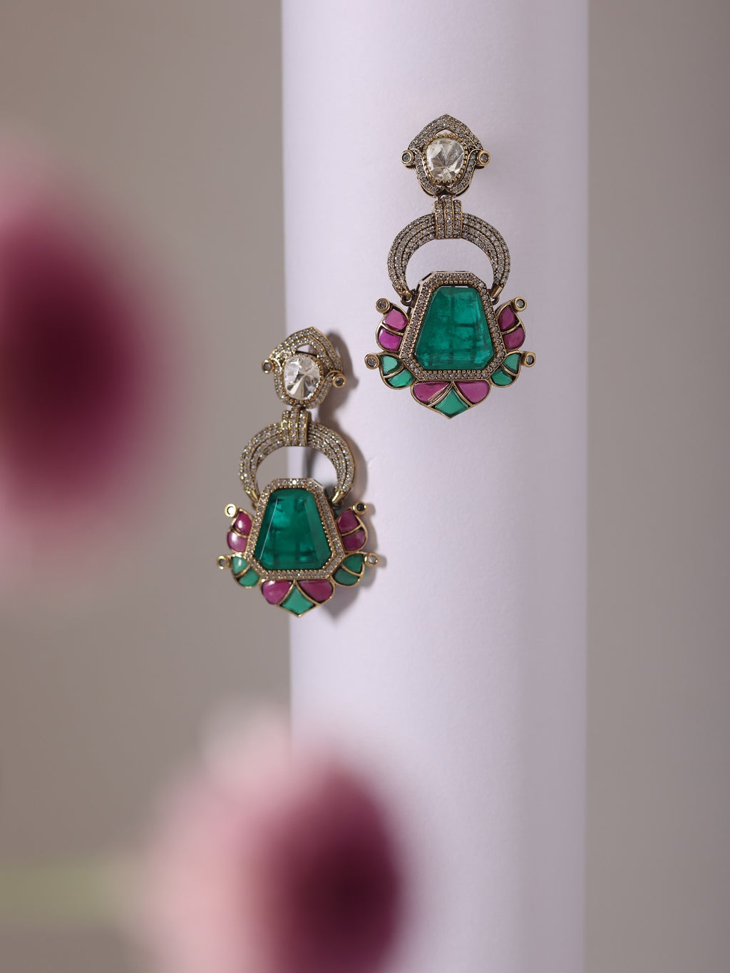 Emerald-Ruby Dew Drops